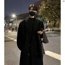 メンズ 海外ファッション 韓国ファッション 男性用 ミドル丈 ウール コート 秋冬 クリーン フィット アメリカ ハイエンド ウインドブレーカー ジャケット
