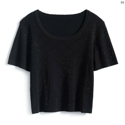 レディース レディース ファッション オシャレ 海外ファッション 重 工 ひし形 ホット U 字 衿 伸縮 スリム 無地 ニット Tシャツ レディース レディース ファッション オシャレ 海外ファッション 重 工 ひし形 ホット U 字 衿 伸縮 スリム 無地 ニット Tシャツ
