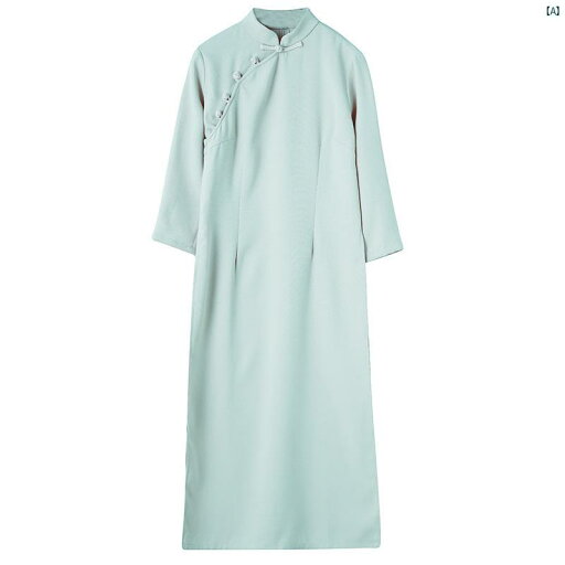 レディース ドレス ファッション 春秋 中華風 瞑想 茶師服 スリムフィット チャイナ ドレス フェアリー アオザイ ハイウエスト レディース ドレス ファッション 春秋 中華風 瞑想 茶師服 スリムフィット チャイナ ドレス フェアリー アオザイ ハイウエスト