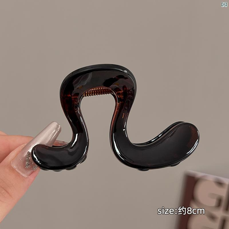 レディース レディース ファッション 韓国 韓国 レディース シンプル 幾何学 模様 ヘアピン 頭 後ろ ハイエンド ハーフ タイ ヘア クリップ ハイ ポニーテール アーティファクト 帽子 秋