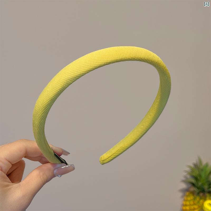 レディース レディース ファッション 韓国 韓国 イエロー ハイ スカルヘッド バンド レディース ハイエンド 感 圧 ヘア 化粧 洗顔 滑り くい ヘアピン 帽子