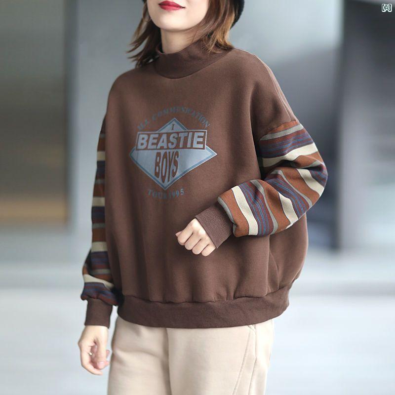 フェイク 2点 トレーナー レディース 秋冬 ベルベット 厚手 レトロ ハイエンド ママ トップ