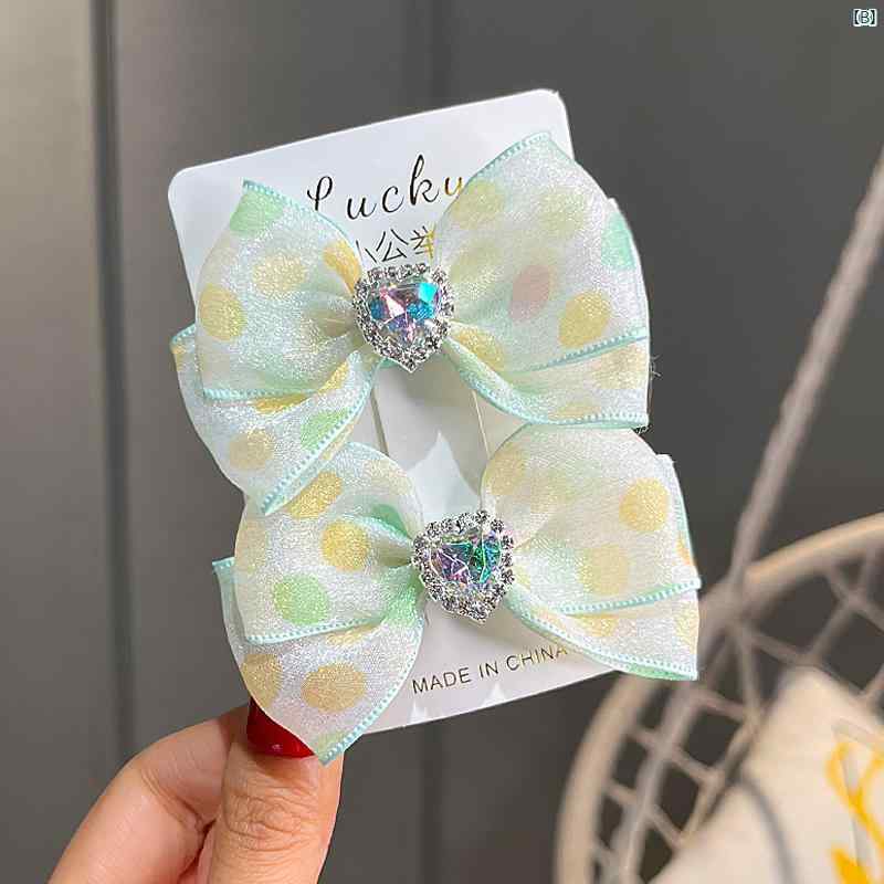 夏 小柄 フレッシュ ドット 子供 ヘアピン リング 頭飾り 少女 愛 色 ゴム バンド ヘア アクセサリー