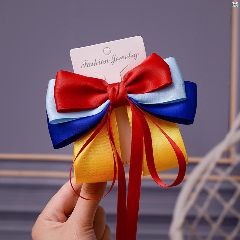 子供用 ヘア アクセサリー 大きい リボン ヘアピン ガールズ 子供 頭飾り ガールズ後頭部