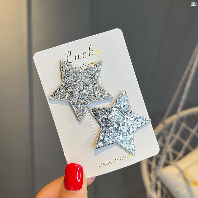 ガールズ カラフル スパンコール 付き 五芒星 bb クリップ 子供 かわいい 崩れた ヘア 前髪 サイド ベビー ヘアピン ヘッド アクセサリー