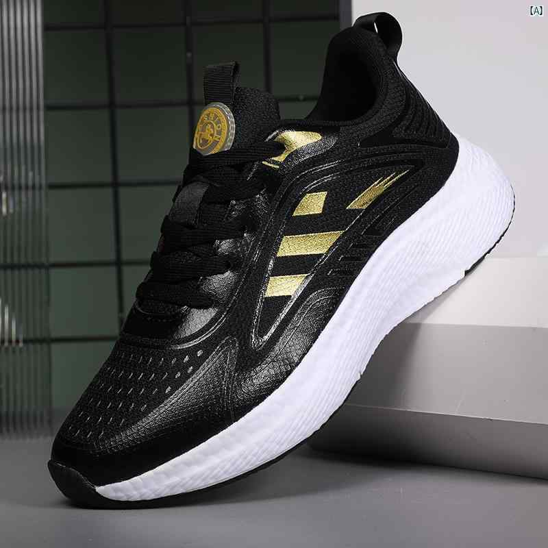 メンズシューズ ブラック スポーツ シューズ メッシュ 通気性 防臭 ポップ コーン ソフト ソール 軽量 衝撃吸収 ランニング メンズ