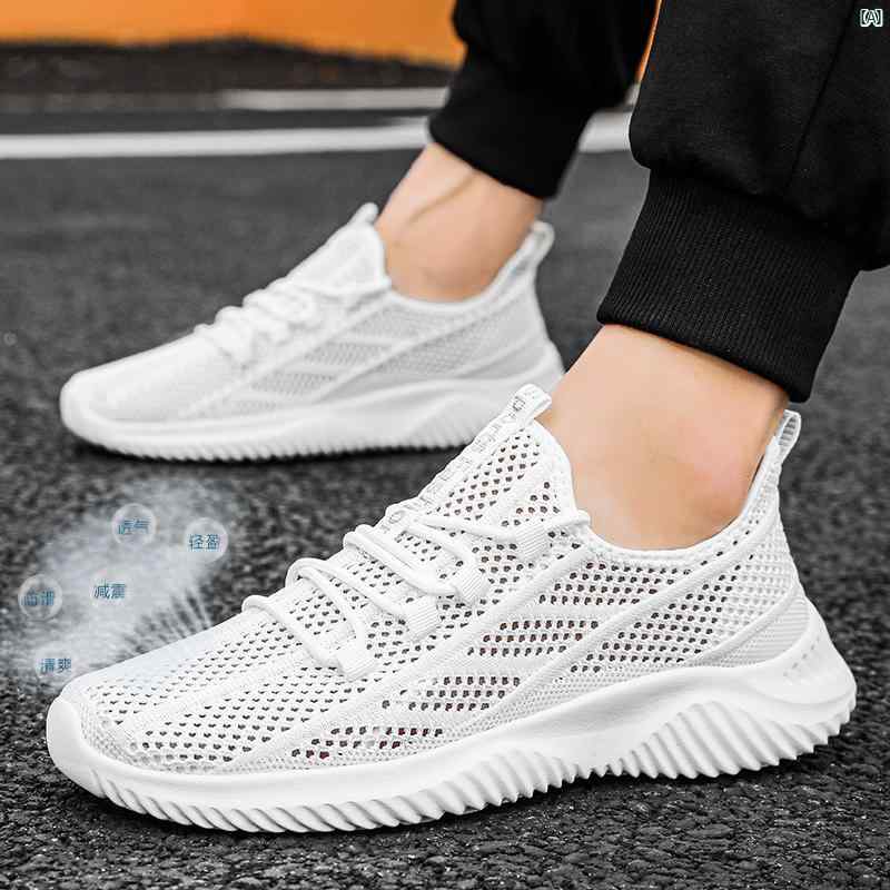 メンズシューズ メッシュ シューズ 夏 スポーツ ランニング 薄型 通気性 男性