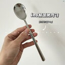 レディース ファッション おしゃれ 韓国 海外風 夏 春 秋 韓国 バーベキュー スプーン イン 厚手 ステンレス 洋食 ロング ハンドル ビビンバ ドライ ライス ラウンド スープ 食器
