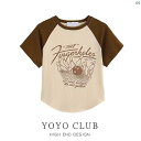 レディース ファッション 大きめ たり オシャレ 上品 ピックアップ 大きいサイズ アメリカン レトロ 右 肩 半袖 Tシャツ 夏 コントラスト トップ(4)