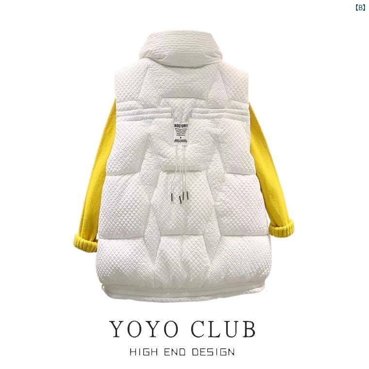 レディース ファッション 大きめ たり オシャレ 上品 冬 大きいサイズ ダウン コットン ベスト レディース たり アウターベスト チョッキ おしゃれ スタンドカラー ジャケット