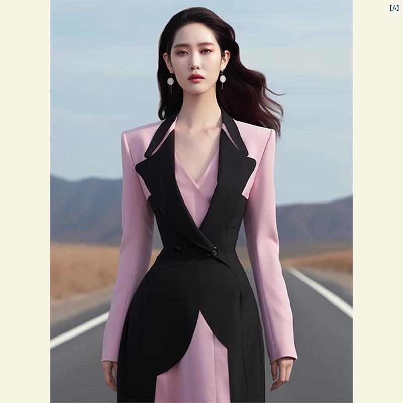 レディース　ファッション　韓国ファッション　上品 フランス お姫様 高級感 社交界 孤高 王室 姉妹 専門 職 通勤 スーツ ドレス 秋