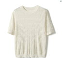 レディース ファッション 春秋 韓国 韓国 かわいい 綺麗 欧州風 風 レディース 大歳 おしゃれ シャオ ハンゲ ホール シフト リヨセル コットン 半袖 ニット トップ ZYN 763011 MG