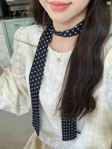 レディース アクセサリー 上品 かわいい 綺麗 付けすい シンプル 韓国 ブラックドット ロング スカーフ レトロ 薄手 リボン レディース レディース アクセサリー 上品 かわいい 綺麗 付けすい シンプル 韓国 ブラックドット ロング スカーフ レトロ 薄手 リボン レディース