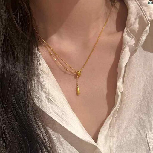レディース アクセサリー 上品 かわいい 綺麗 付けすい シンプル ブラッシュ ウォータードロップ タッセル 鎖骨 チェーン レトロ 通勤 ネックレス ハイエンド レディース チョーカー レディース アクセサリー 上品 かわいい 綺麗 付けすい シンプル ブラッシュ ウォータードロップ タッセル 鎖骨 チェーン レトロ 通勤 ネックレス ハイエンド レディース チョーカー