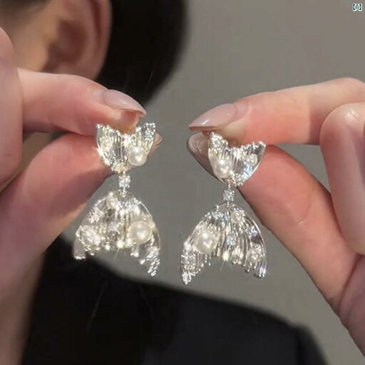 レディース アクセサリー 上品 かわいい 綺麗 付けすい シンプル パール フィッシュ テール イヤリング レトロ 個性 クール ハイエンド レディース アクセサリー 上品 かわいい 綺麗 付けすい シンプル パール フィッシュ テール イヤリング レトロ 個性 クール ハイエンド