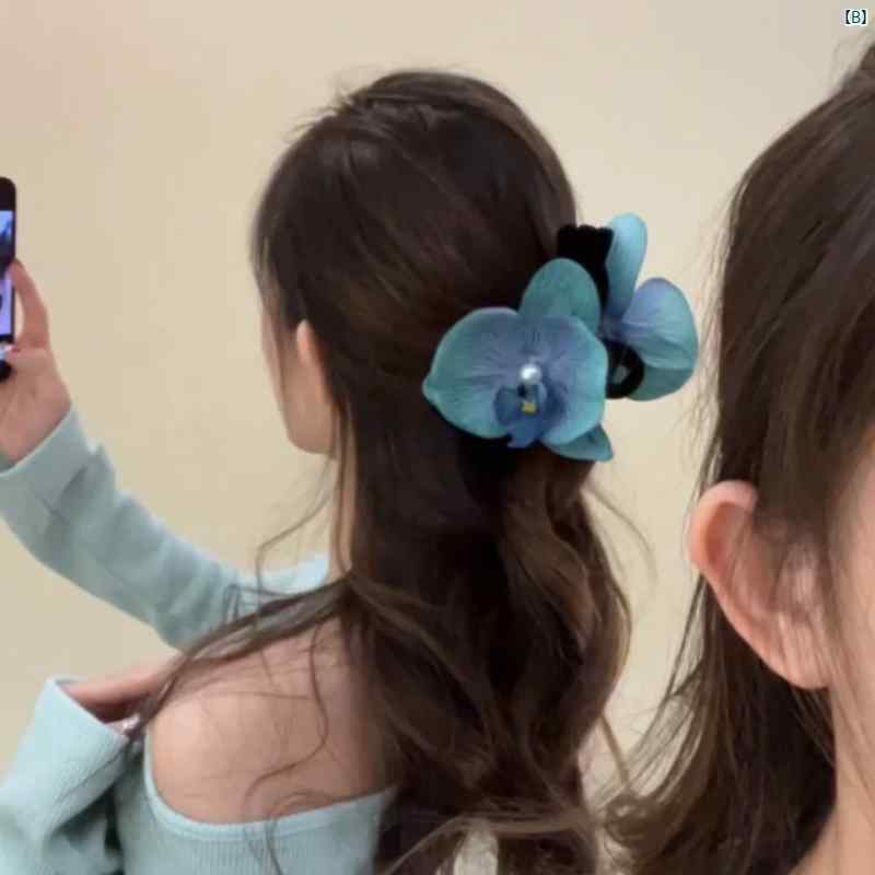 レディース アクセサリー　上品　かわいい　綺麗　付けすい　シンプル スーパー フェアリー 胡蝶蘭 クリップ 花 立体 サメ レトロ ヘアピン 雰囲気 ヘア アクセサリー レディース