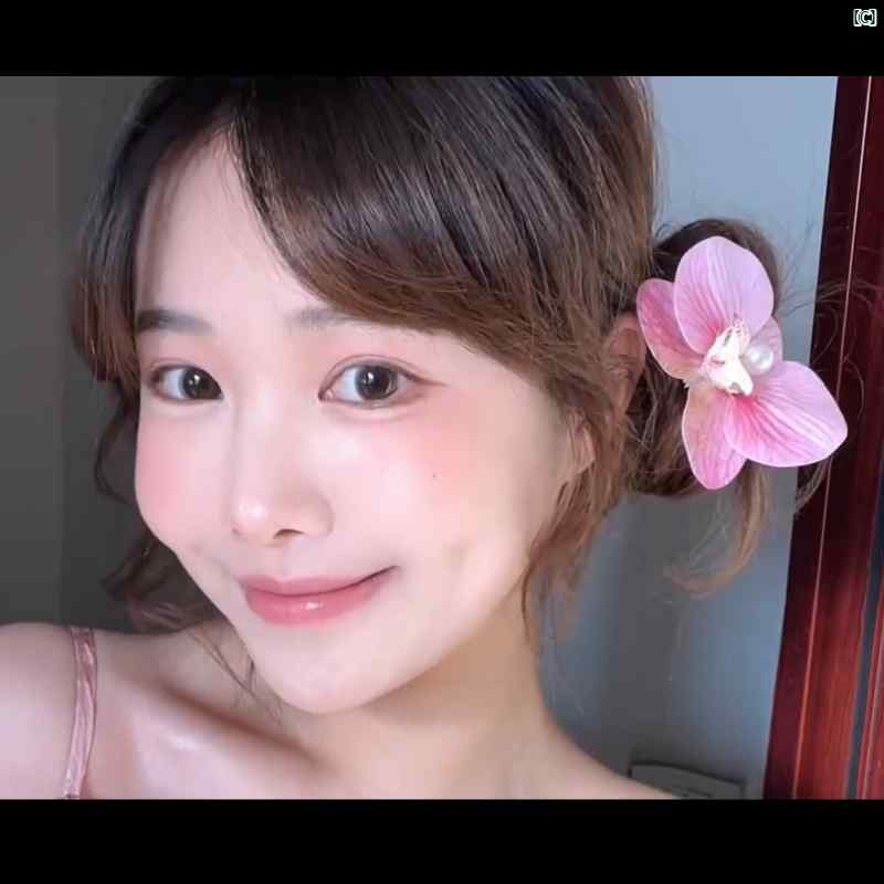 レディース アクセサリー　上品　かわいい　綺麗　付けすい　シンプル スーパー フェアリー 胡蝶蘭 クリップ 花 立体 サメ レトロ ヘアピン 雰囲気 ヘア アクセサリー レディース
