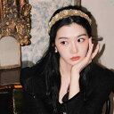 レディース アクセサリー 上品 かわいい 綺麗 付けすい シンプル 中世 ヴィンテージ バロック フル ヘッド バンド ライト 高級 ハイエンド センス 風 押し ヘア レトロ アクセサリー レディース