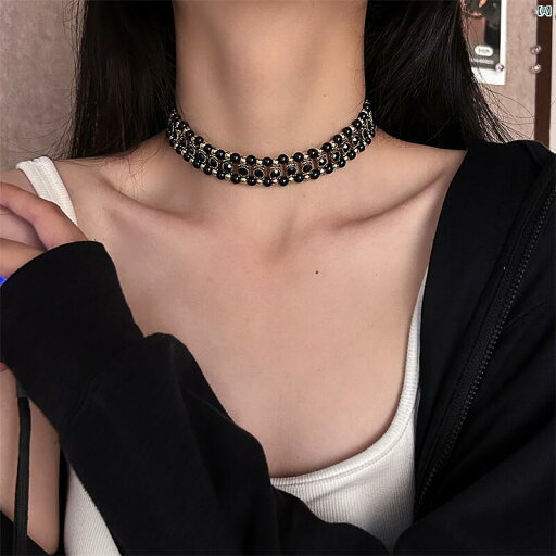 レディース アクセサリー 上品 かわいい 綺麗 付けすい シンプル キャビア ブラックゴールド ビーズチョーカー ネックレス レトロ ライト 高級 クール 鎖骨 チェーン ハイエンド 首輪 レディース レディース アクセサリー 上品 かわいい 綺麗 付けすい シンプル キャビア ブラックゴールド ビーズチョーカー ネックレス レトロ ライト 高級 クール 鎖骨 チェーン ハイエンド 首輪 レディース