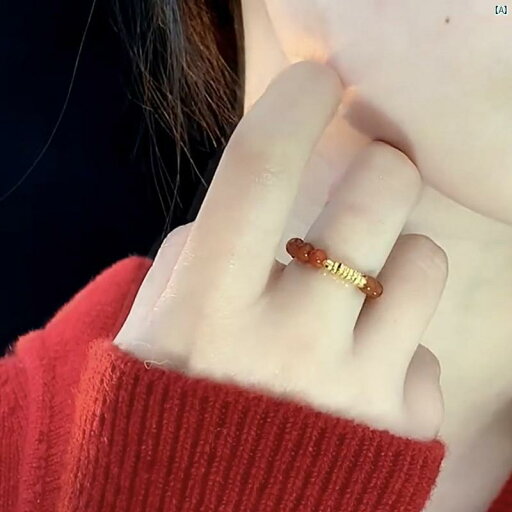 レディース アクセサリー 上品 かわいい 綺麗 付けすい シンプル 中華風 レッド 瑪瑙 ビーズ 崩れた 金銅 コイン リング ライト 高級 ハイエンド エスニック 転送 レディース アクセサリー 上品 かわいい 綺麗 付けすい シンプル 中華風 レッド 瑪瑙 ビーズ 崩れた 金銅 コイン リング ライト 高級 ハイエンド エスニック 転送