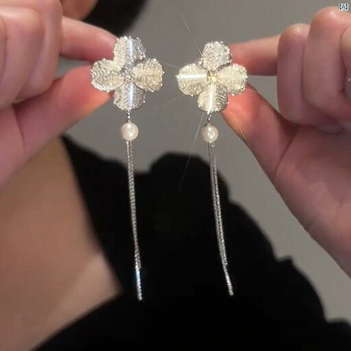 レディース アクセサリー 上品 かわいい 綺麗 付けすい シンプル 高級 四つ葉 花 珠 タッセル イヤリング 軽量 ロング クール レディース イヤー スタッド レディース アクセサリー 上品 かわいい 綺麗 付けすい シンプル 高級 四つ葉 花 珠 タッセル イヤリング 軽量 ロング クール レディース イヤー スタッド