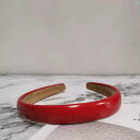 レディース アクセサリー 上品 かわいい 綺麗 付けすい シンプル レトロ パテントレザー 光沢 レッド ヘッド バンド ハイエンド 西洋 ホワイト クラシック レディース ヘッドウェア