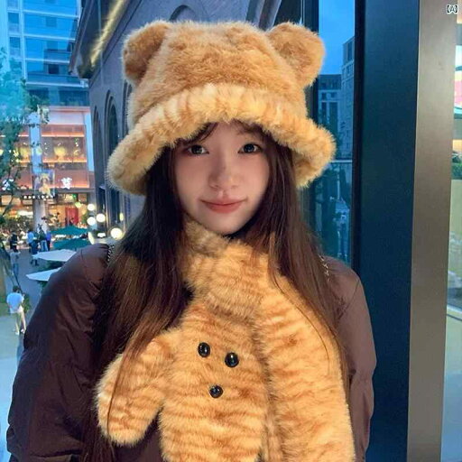 レディース アクセサリー 上品 かわいい 綺麗 付けすい シンプル かわいい クマ 耳 毛皮 漁師 帽子 タイガー プリント スカーフ 首 保護 防寒 暖かい ネック レディース アクセサリー 上品 かわいい 綺麗 付けすい シンプル かわいい クマ 耳 毛皮 漁師 帽子 タイガー プリント スカーフ 首 保護 防寒 暖かい ネック