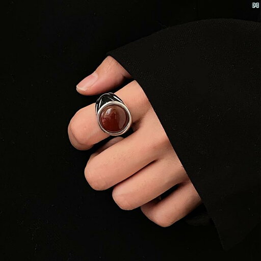 レディース アクセサリー 上品 かわいい 綺麗 付けすい シンプル レトロ レッド 瑪瑙 リング ハイエンド 軽量 高級感歳 差し 指 クール シンプル レディース アクセサリー 上品 かわいい 綺麗 付けすい シンプル レトロ レッド 瑪瑙 リング ハイエンド 軽量 高級感歳 差し 指 クール シンプル