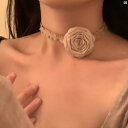 レディース アクセサリー 上品 かわいい 綺麗 付けすい シンプル フレンチ ジェントル ローズ チョーカー ストラップ ネックレス レトロ 魅惑的 ホリデー レディース