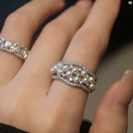 レディース アクセサリー 上品 かわいい 綺麗 付けすい シンプル ギャラクシー フレンチ パールリング 甘く オープン歳 差し 指 リング 軽量 高級感 ハイエンド レディース アクセサリー 上品 かわいい 綺麗 付けすい シンプル ギャラクシー フレンチ パールリング 甘く オープン歳 差し 指 リング 軽量 高級感 ハイエンド