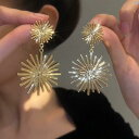 レディース アクセサリー 上品 かわいい 綺麗 付けすい シンプル 幾何学的 ひまわり イヤリング アメリカ 誇張 ファッション 個性的 クール レディース