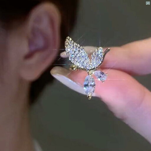 レディース アクセサリー 上品 かわいい 綺麗 付けすい シンプル 韓国 クリスタル 蝶 イヤーカフ ハイエンド イヤリング レディース レディース アクセサリー 上品 かわいい 綺麗 付けすい シンプル 韓国 クリスタル 蝶 イヤーカフ ハイエンド イヤリング レディース