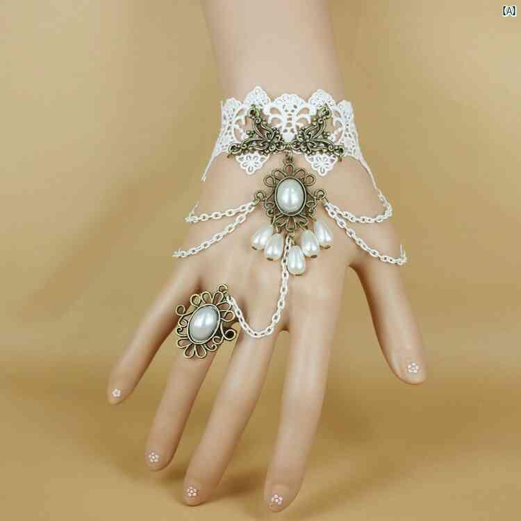 レトロ レース 多層 ロリータブレスレットットット ット リング 統合 チェーン パフォーマンス レディース ブレスレットットット 花嫁 ウェディングジュエリー