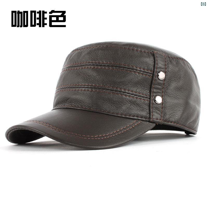 ユニセックス ファッション ファッションアイテム 小物 便利 マスター グアン 帽子 メンズ シープスキン フラット トップハット 冬 高 者 秋