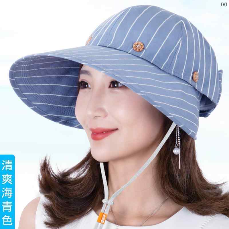 ユニセックス ファッション ファッションアイテム 小物 便利 帽子 レディース 夏 日よけ UV対策 つば広 折りたたみ式 取り外し 可能 旅行用