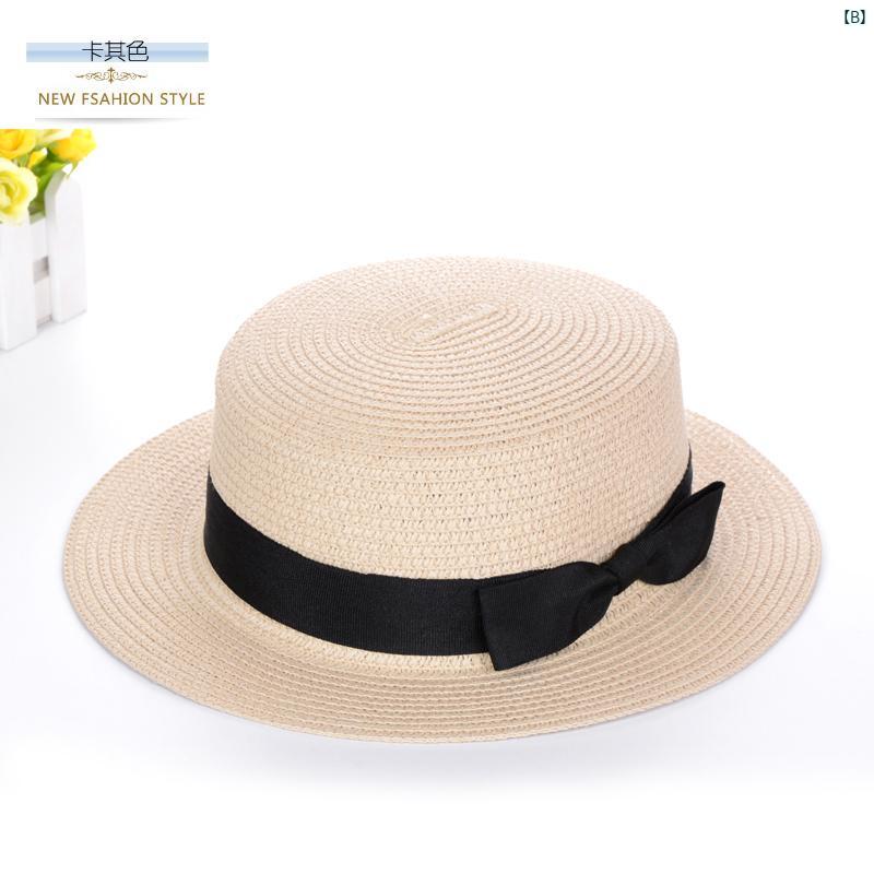 ユニセックス ファッション ファッションアイテム 小物 便利 帽子 夏 フラット つば ハット レディース 韓国 日よけ 麦わら ファッション ビーチ 太陽