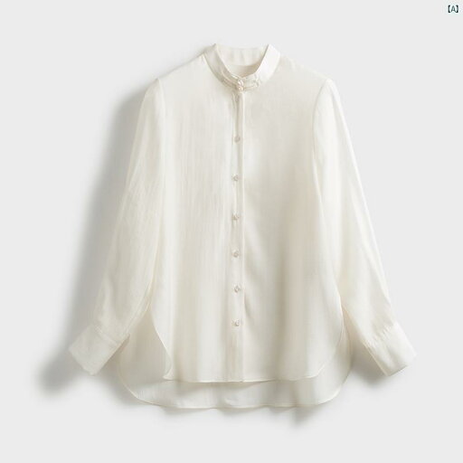 レディース ファッション オシャレ 大歳 上品 ママ お母さん 綺麗 テンセル シースルー スタッキング ツール ! 中華風 ボタン ダウン 小柄 スタンドカラー シャツ レディース ファッション オシャレ 大歳 上品 ママ お母さん 綺麗 テンセル シースルー スタッキング ツール ! 中華風 ボタン ダウン 小柄 スタンドカラー シャツ