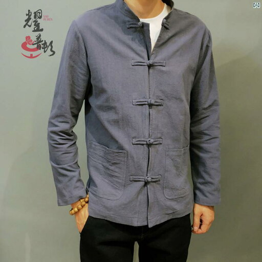 秋 民族風 古風 服 仏教 紳士服 コットン 麻 長袖 シャツ 唐服 スタンドカラー チュニック スーツ 瞑想 秋 民族風 古風 服 仏教 紳士服 コットン 麻 長袖 シャツ 唐服 スタンドカラー チュニック スーツ 瞑想