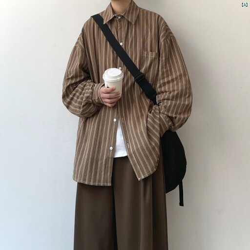 メンズ ファッション オシャレ かっこいい 春秋 レトロ ストライプシャツ メンズレディース ユニセックス シャツ ジャケット メンズ ファッション オシャレ かっこいい 春秋 レトロ ストライプシャツ メンズレディース ユニセックス シャツ ジャケット