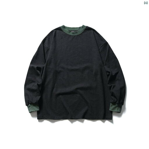 メンズ ファッション オシャレ かっこいい ベーシック カラー ブロック ラウンドネック 長袖 Tシャツ 春秋 レトロ トップス トレーナー 付き メンズ メンズ ファッション オシャレ かっこいい ベーシック カラー ブロック ラウンドネック 長袖 Tシャツ 春秋 レトロ トップス トレーナー 付き メンズ
