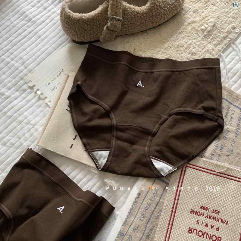 韓国　韓国雑貨　インテリア　小物 刺繍 ビッグ A 拡張 股 7 抗 レター スポーツ 下着 快適 コットン 通気性 レディース ブリーフ