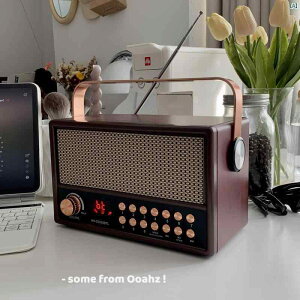 韓国 韓国雑貨 インテリア 小物 構成 素 晴 すね 品 ~ ポータブル レトロ 木製 Bluetooth スピーカー オーディオ FM ラジオ プレゼント