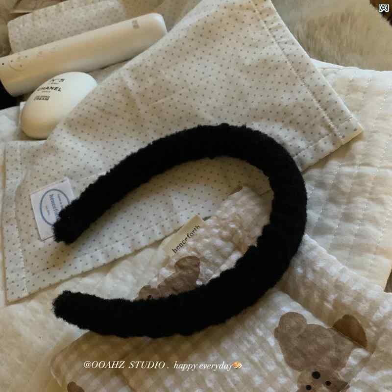 韓国　韓国雑貨　インテリア　小物 非常 下品 秋冬 メイラード カラー ラム ヘア フープ 韓国 かわいい ぬいぐるみ 帽子