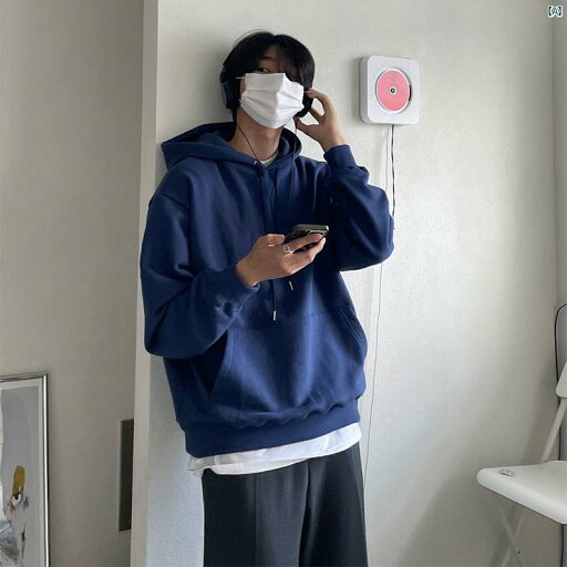 メンズ ファッション 韓国ファッション オシャレ 韓国 ホット クラインブルー フード付き スウェットシャツ 男性用 春秋 韓国 イン カップル ジャケット メンズ ファッション 韓国ファッション オシャレ 韓国 ホット クラインブルー フード付き スウェットシャツ 男性用 春秋 韓国 イン カップル ジャケット