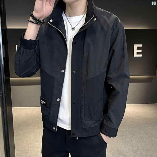 メンズ ファッション オシャレ 大歳 ストリート 上品 ワークジャケット メンズ 春秋 ハイエンド カジュアル スタンドカラー ジャケット 春服 メンズ ファッション オシャレ 大歳 ストリート 上品 ワークジャケット メンズ 春秋 ハイエンド カジュアル スタンドカラー ジャケット 春服