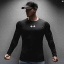 メンズ トレーニング トレーニングファッション 筋肉 スポーツ 長袖 メンズ 速乾 Tシャツ ランニング バスケットボール 通気性 耐久性 ボトム シャツ タイト トレーニング フィットネス 服(4)
