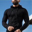 メンズ トレーニング トレーニングファッション 筋肉 男 兄弟 スポーツ コート タイプ フード付き ジッパー シャツ カジュアル トレーナー ランニング フィットネス トレーニング 服 トップ(4)