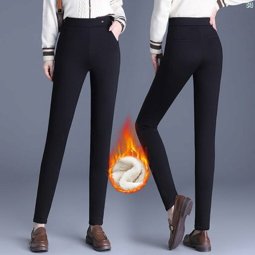 クロップド パンツ 秋冬 ベルベット 厚手 ズボン レディース ハイウエスト スリム クロップド パンツ 秋冬 ベルベット 厚手 ズボン レディース ハイウエスト スリム
