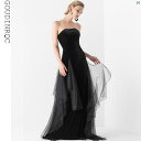 レディース ファッション オシャレ 綺麗 上品 クラシック 若々しい フレンチ レトロ チューブ トップ ロング ブラックベルベット パーティー イブニングドレス(4)
