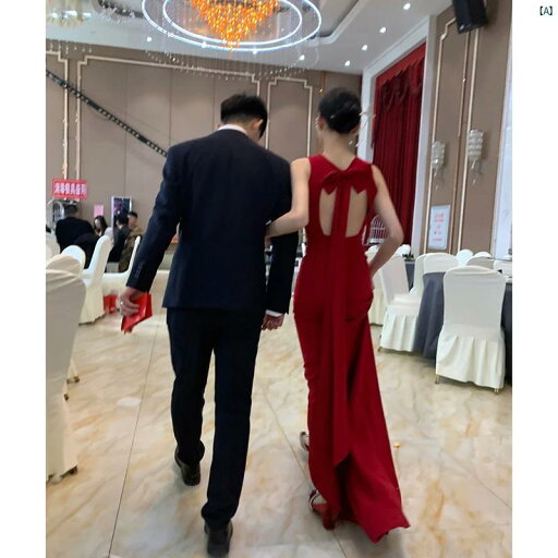 レディース ファッション オシャレ ドレス 2次会 レッド トースト ドレス 花嫁 パーティー 結婚式 ハイエンド 婚約 ライト 高級 秋冬 レディース ファッション オシャレ ドレス 2次会 レッド トースト ドレス 花嫁 パーティー 結婚式 ハイエンド 婚約 ライト 高級 秋冬